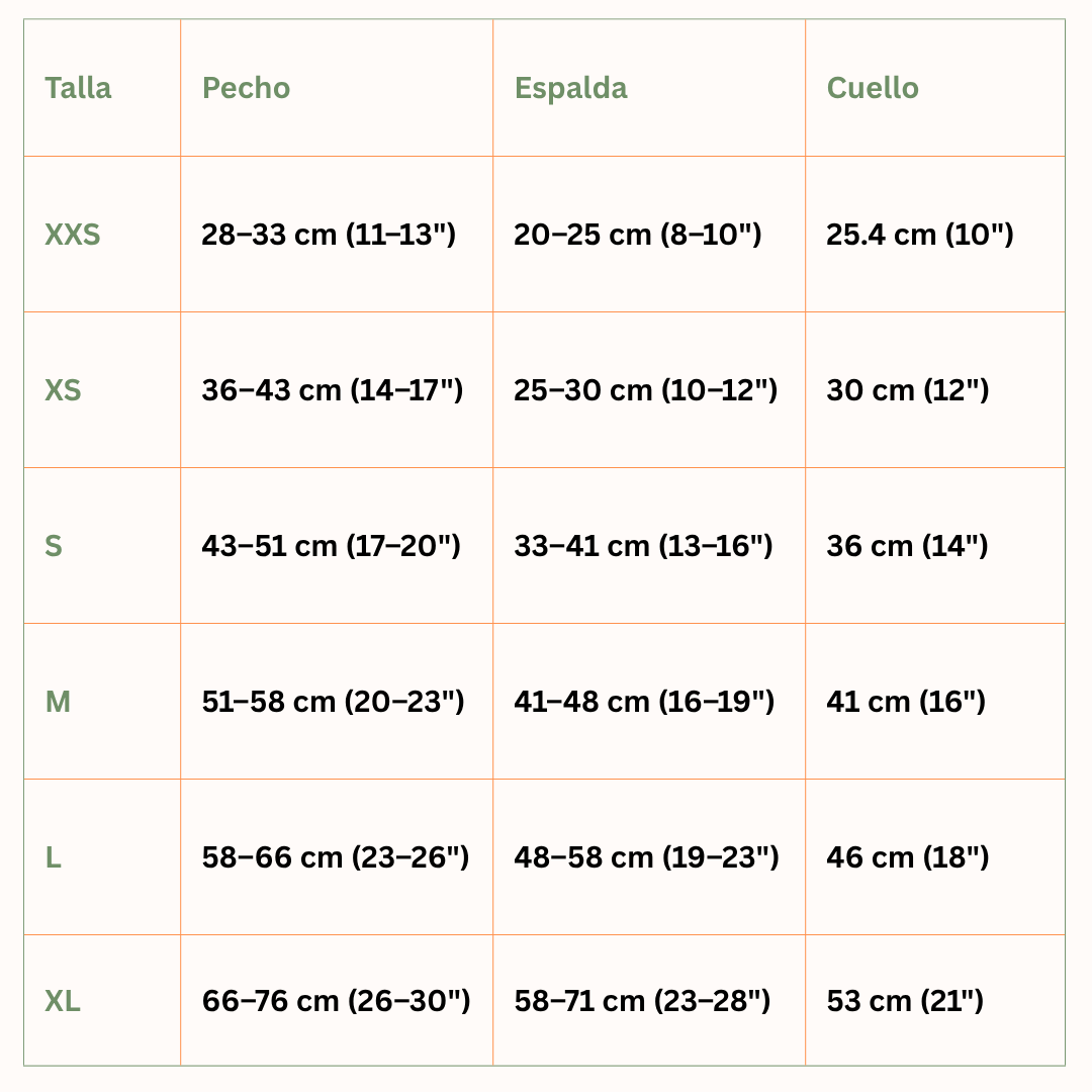 foto de medidas correctas de mimosuit