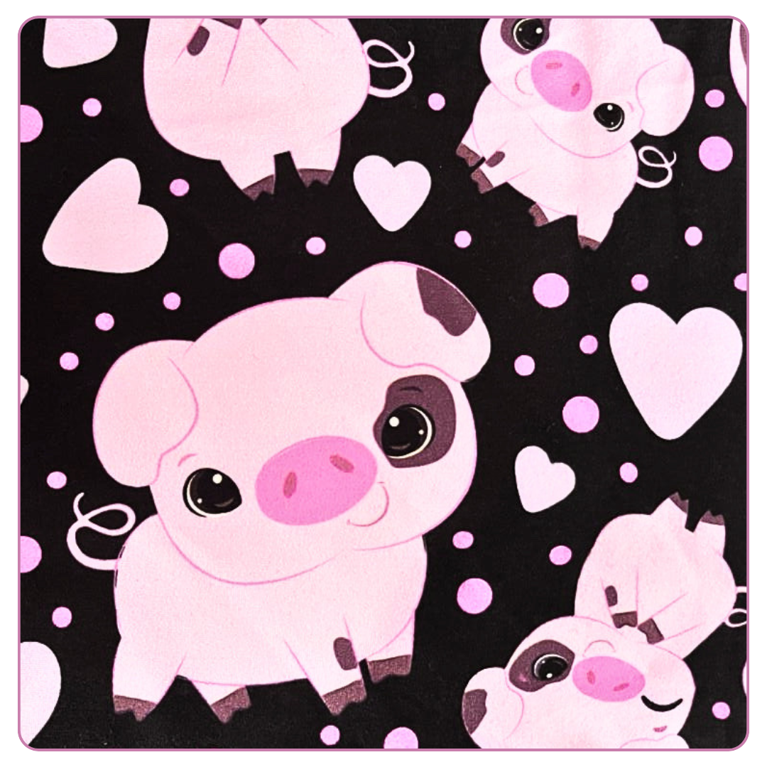 tela de mimosuit marrano pink con negro
